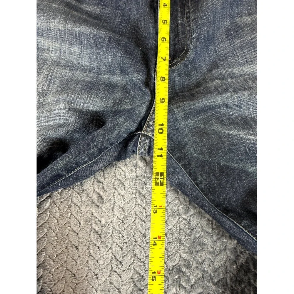 7 For All Mankind Austyn‎ Straight Leg Jeans Mens 33 Blue Denim Cotton Mid Rise